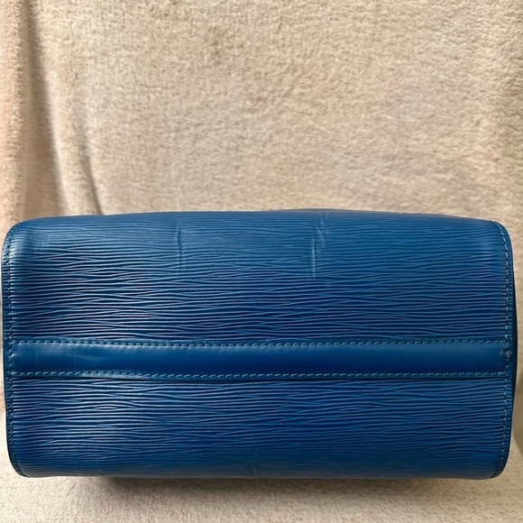 Louis Vuitton Speedy 25 Bag Handbag Epi Toledo Blue - Picture 11 of 15